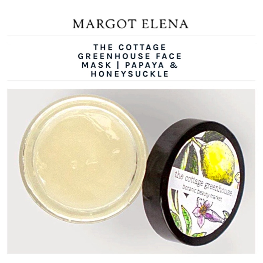 MARGOT ELENA The Cottage Greenhouse PAPAYA HONEYSUCKLE FACE MASK Discontinued